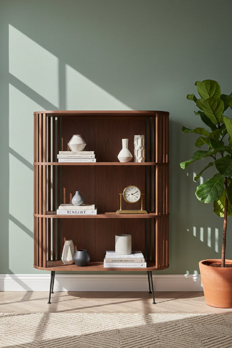 Solid Walnut Bookshelf | Novi Living Henrich | Oroa.com