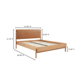 Modern European furniture - Brown Leather Bed - www.oroa.com