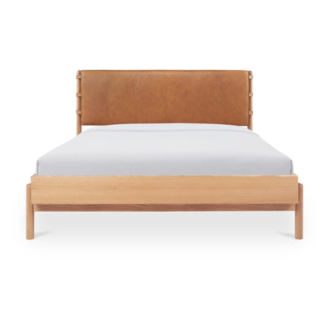 Modern European furniture - Brown Leather Bed - www.oroa.com