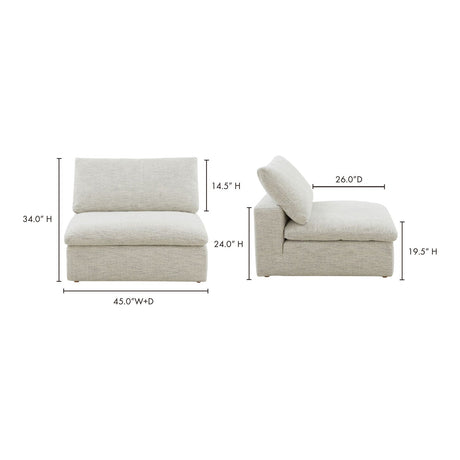 Modern European furniture - Fabric Upholstered Modular Chair - www.oroa.com