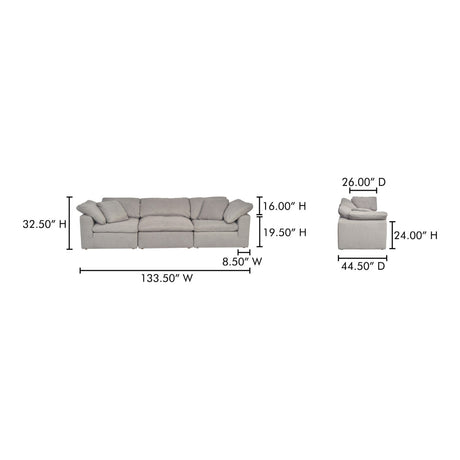 Modern European furniture - Fabric Upholstered Modular Sofa - www.oroa.com