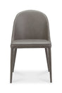 Modern European furniture - Gray Vegan Leather Dining Chairs (2) - www.oroa.com