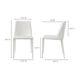 Modern European furniture - Minimalist Vegan Leather Dining Chairs (2) - www.oroa.com