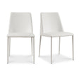 Modern European furniture - Minimalist Vegan Leather Dining Chairs (2) - www.oroa.com