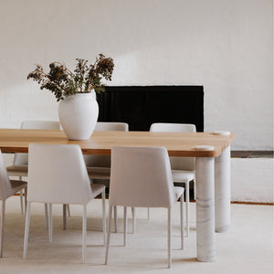 Minimalist Vegan Leather Dining Chairs (2) | Novi Living Nora | Oroa.com