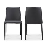 Modern European furniture - Minimalist Vegan Leather Dining Chairs (2) - www.oroa.com