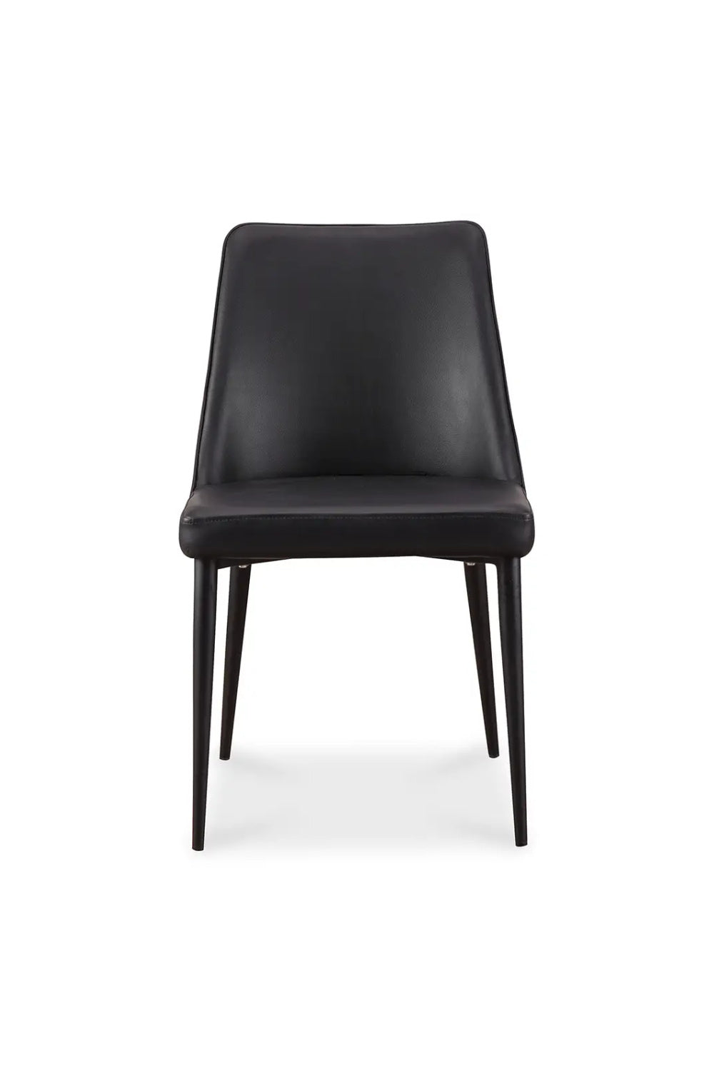 Modern European furniture - Black Vegan Leather Dining Chairs (2) - www.oroa.com