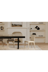 Modern European furniture - Fabric Upholstered Dining Chairs (2) - www.oroa.com