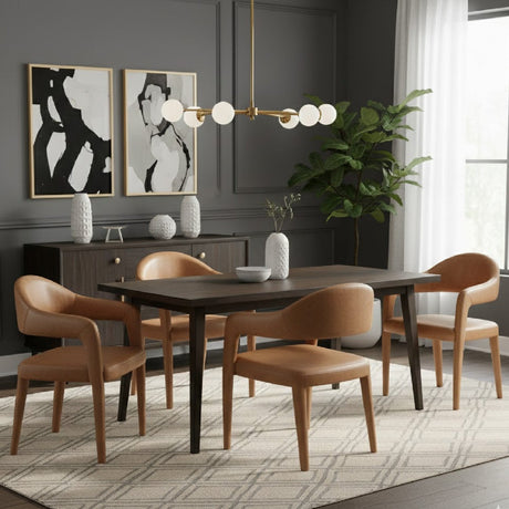 Modern European furniture - Upholstered Open-Back Dining Chair - www.oroa.com
