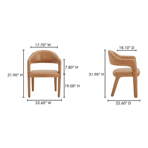 Upholstered Open-Back Dining Chair | Novi Living Martens | Oroa.com