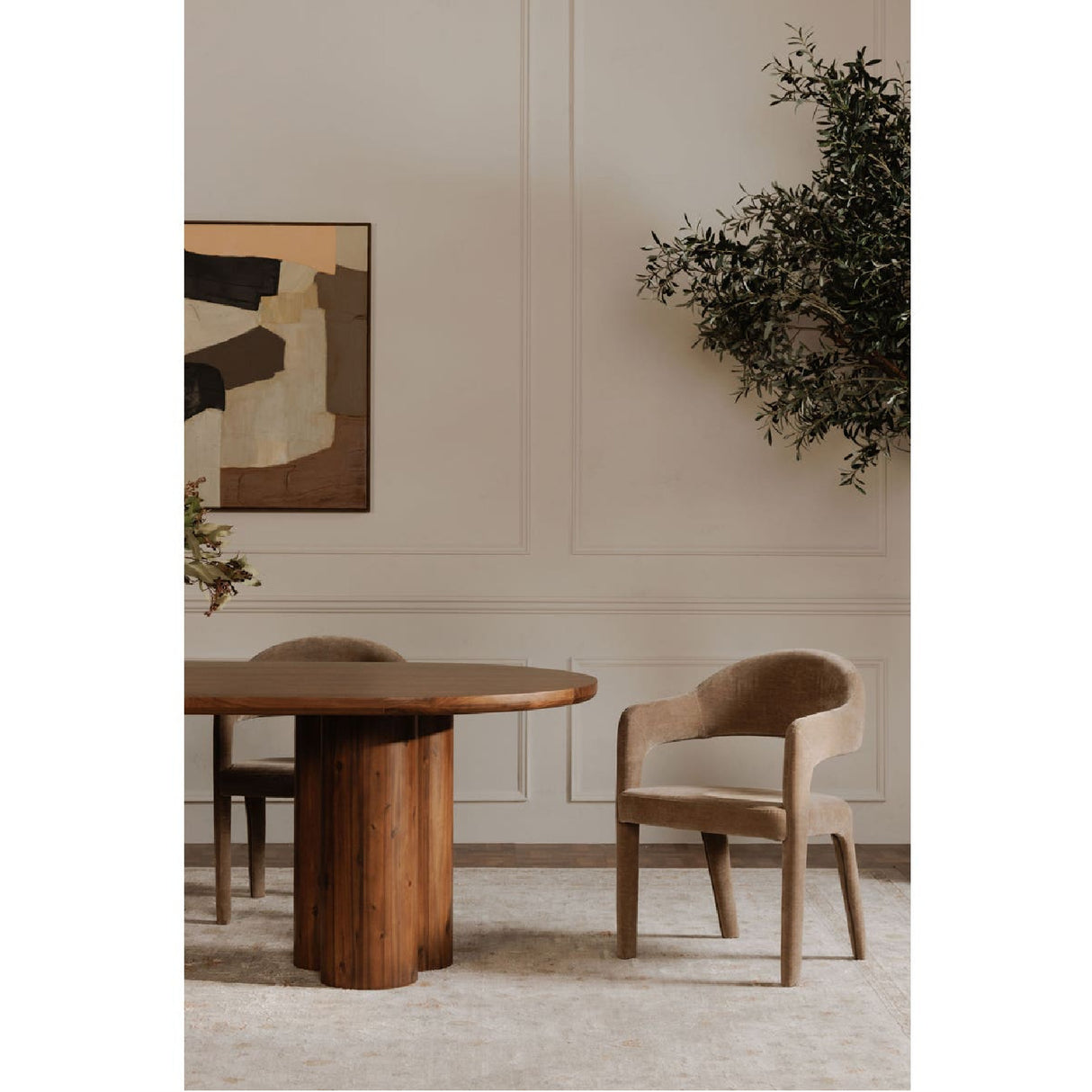 Upholstered Open-Back Dining Chair | Novi Living Martens | Oroa.com