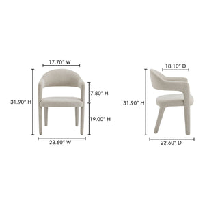 Upholstered Open-Back Dining Chair | Novi Living Martens | Oroa.com