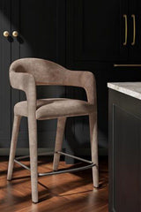 Modern European furniture - Open Barrel-Back Counter Stool - www.oroa.com
