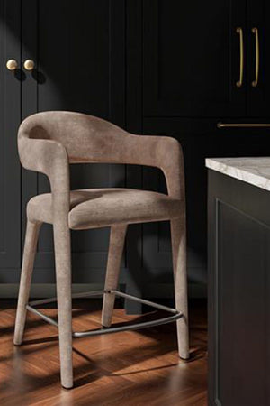 Open Barrel-Back Counter Stool | Novi Living Martens | Oroa.com