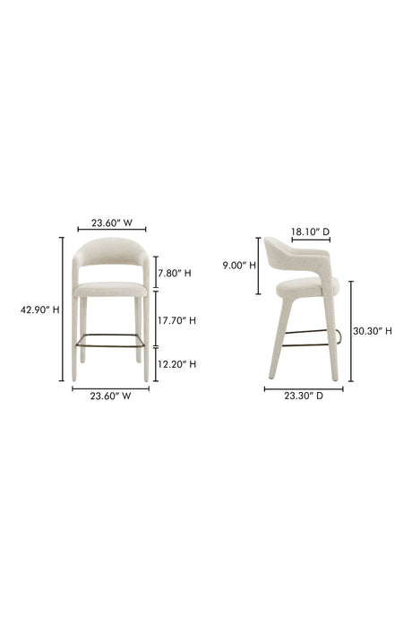 Modern European furniture - Open Barrel-Back Bar Stool - www.oroa.com