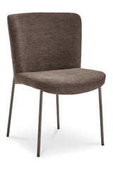 Modern European furniture - Blackened Bronze Frame Dining Chairs (2) - www.oroa.com