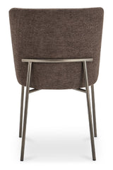 Modern European furniture - Blackened Bronze Frame Dining Chairs (2) - www.oroa.com