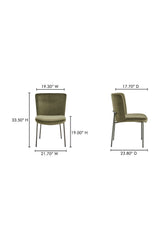 Modern European furniture - Blackened Bronze Frame Dining Chairs (2) - www.oroa.com