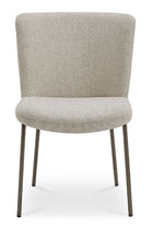 Modern European furniture - Blackened Bronze Frame Dining Chairs (2) - www.oroa.com