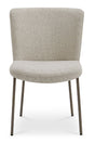 Modern European furniture - Blackened Bronze Frame Dining Chairs (2) - www.oroa.com