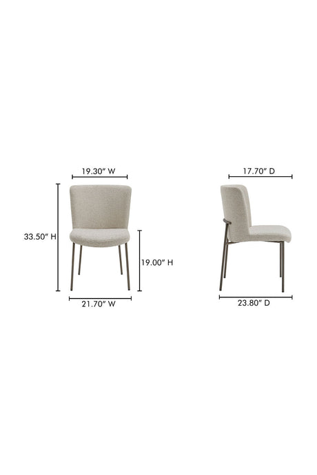 Modern European furniture - Blackened Bronze Frame Dining Chairs (2) - www.oroa.com
