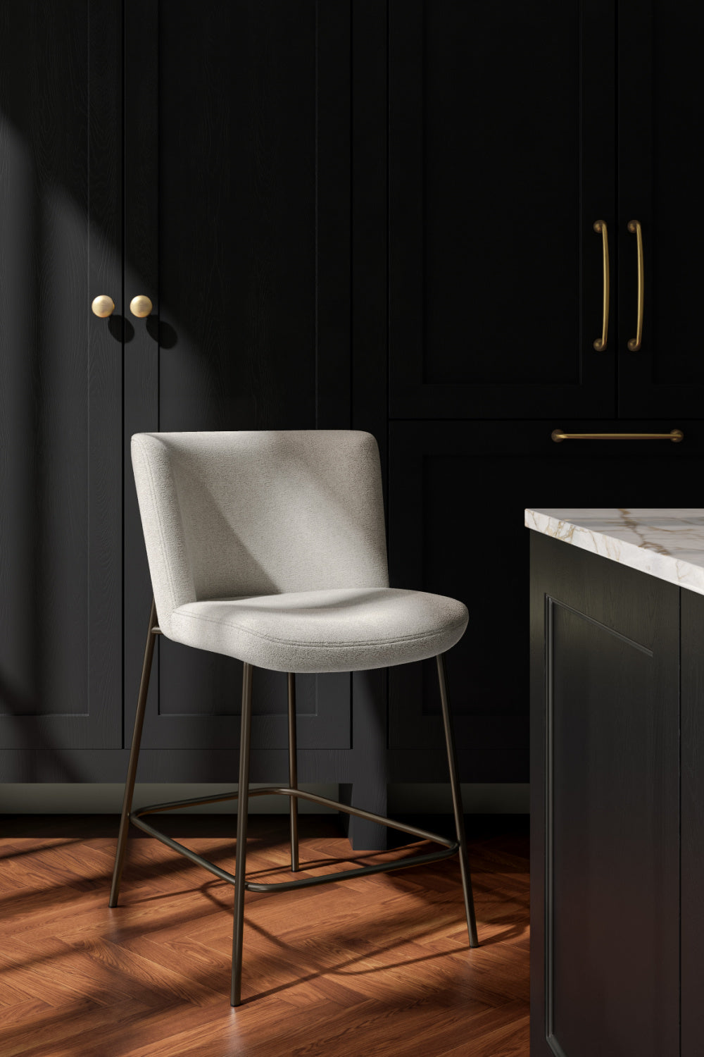 Barrel Back Fabric Counter Stool | Novi Living Early | Oroa.com