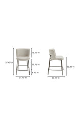 Modern European furniture - Barrel Back Fabric Counter Stool - www.oroa.com