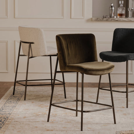 Modern European furniture - Thin Metal Frame Bar Stool - www.oroa.com