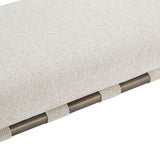 Modern European furniture - Beige Upholstered Dining Bench - www.oroa.com