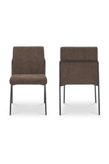 Modern European furniture - Minimalist Padded Dining Chairs (2) - www.oroa.com