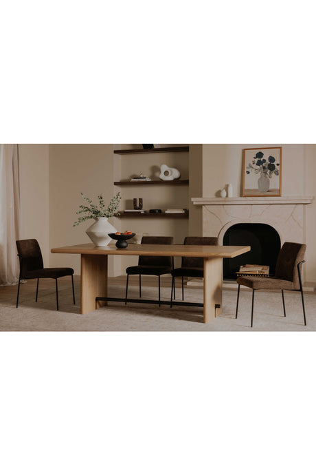 Modern European furniture - Minimalist Padded Dining Chairs (2) - www.oroa.com