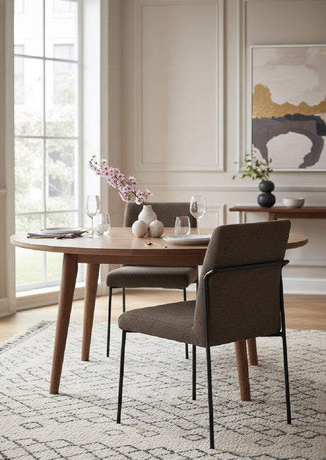 Modern European furniture - Minimalist Padded Dining Chairs (2) - www.oroa.com