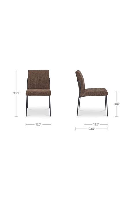 Modern European furniture - Minimalist Padded Dining Chairs (2) - www.oroa.com