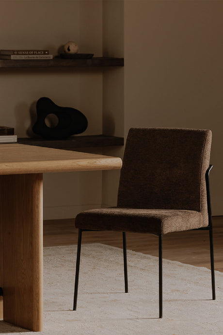 Modern European furniture - Minimalist Padded Dining Chairs (2) - www.oroa.com