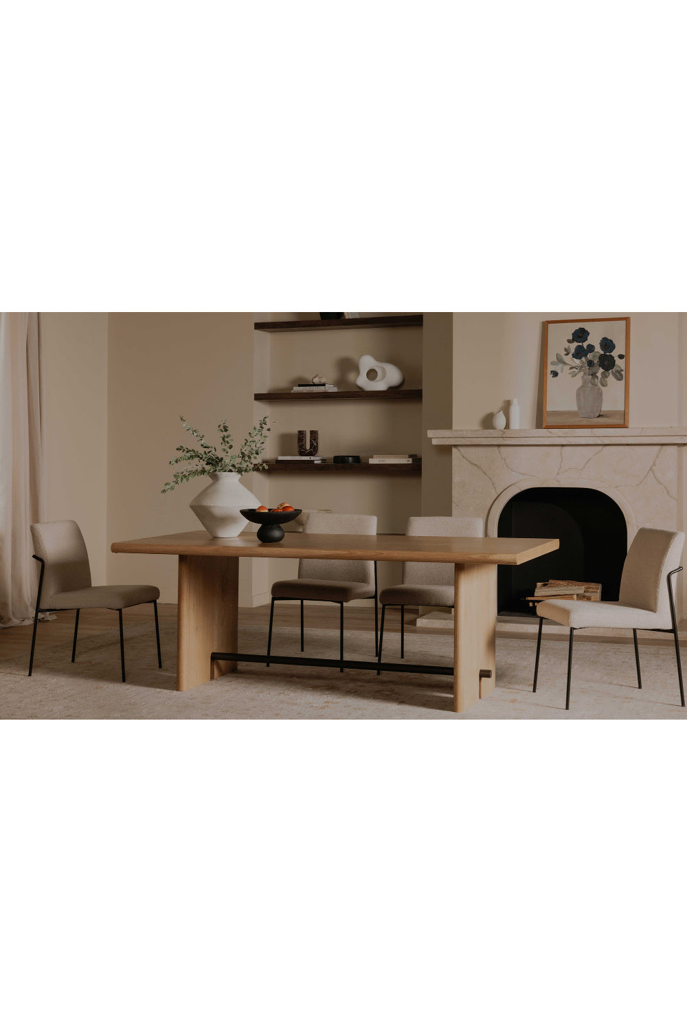 Minimalist Padded Dining Chairs (2) | Novi Living Danny