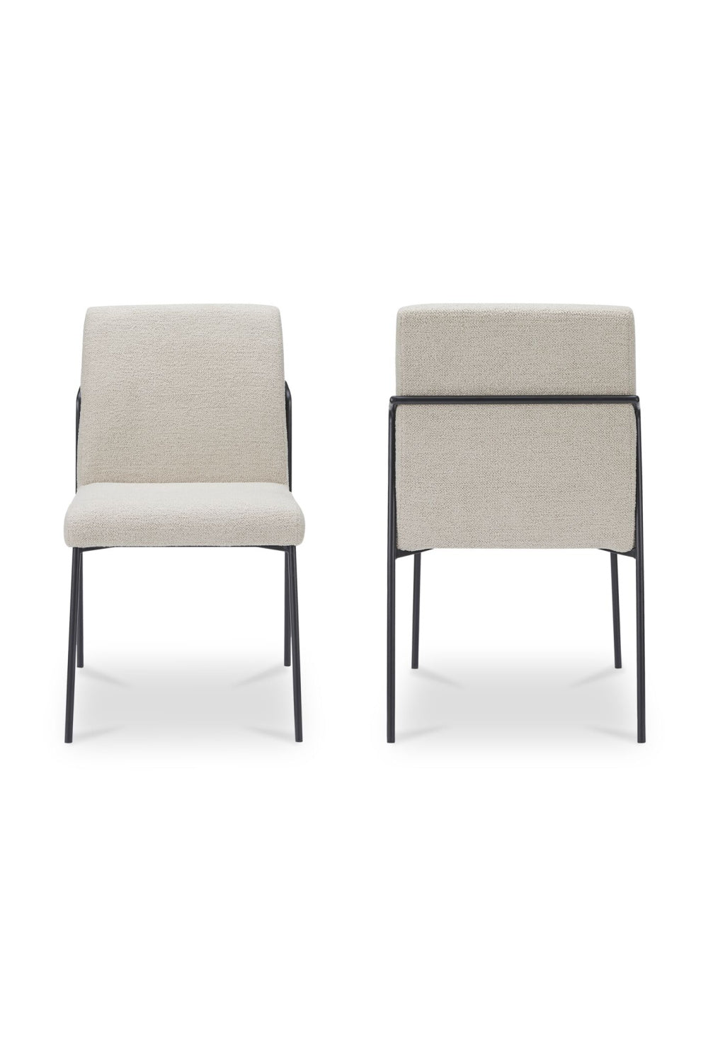 Minimalist Padded Dining Chairs (2) | Novi Living Danny