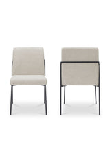 Modern European furniture - Minimalist Padded Dining Chairs (2) - www.oroa.com
