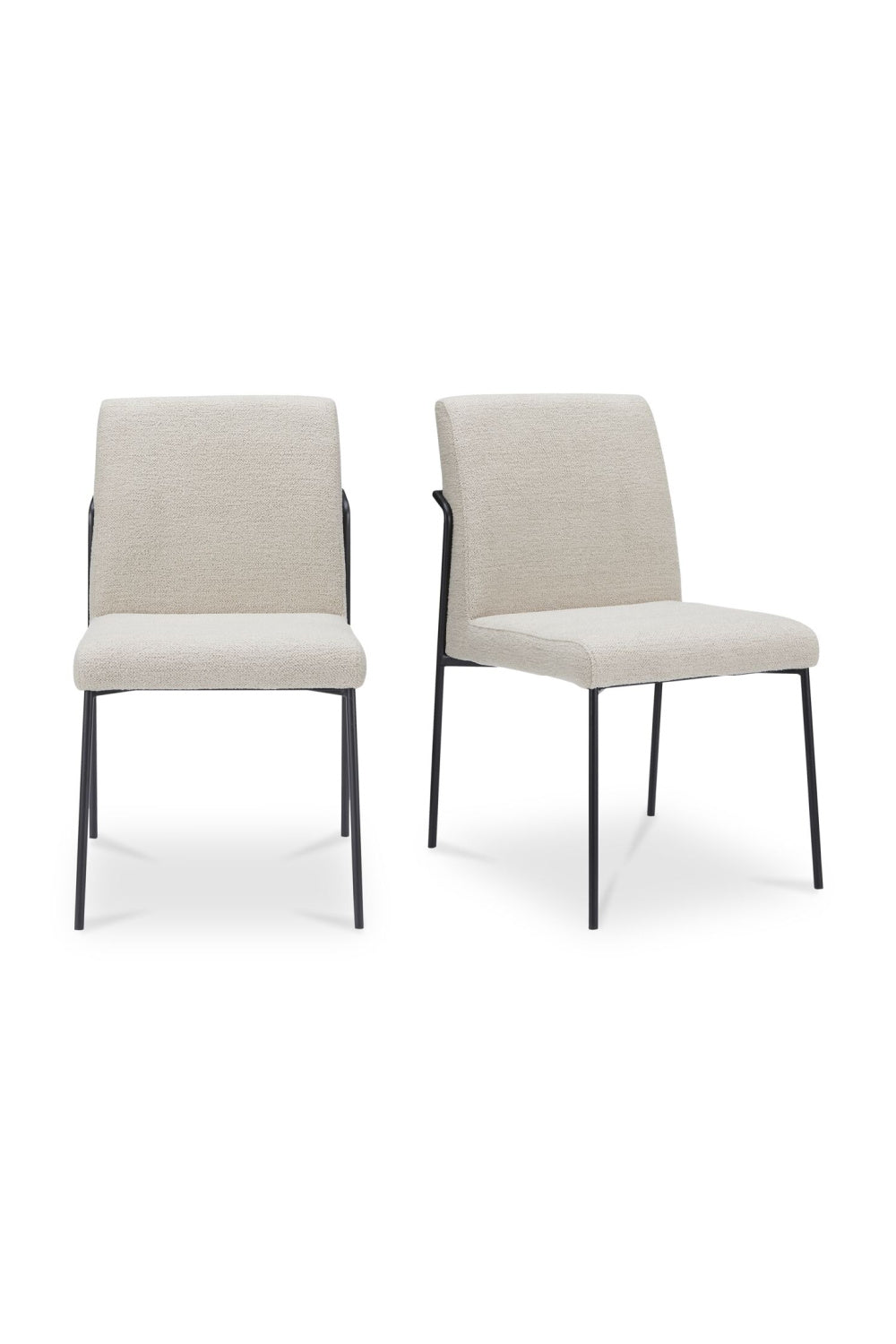 Minimalist Padded Dining Chairs (2) | Novi Living Danny
