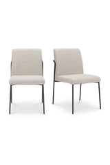 Modern European furniture - Minimalist Padded Dining Chairs (2) - www.oroa.com