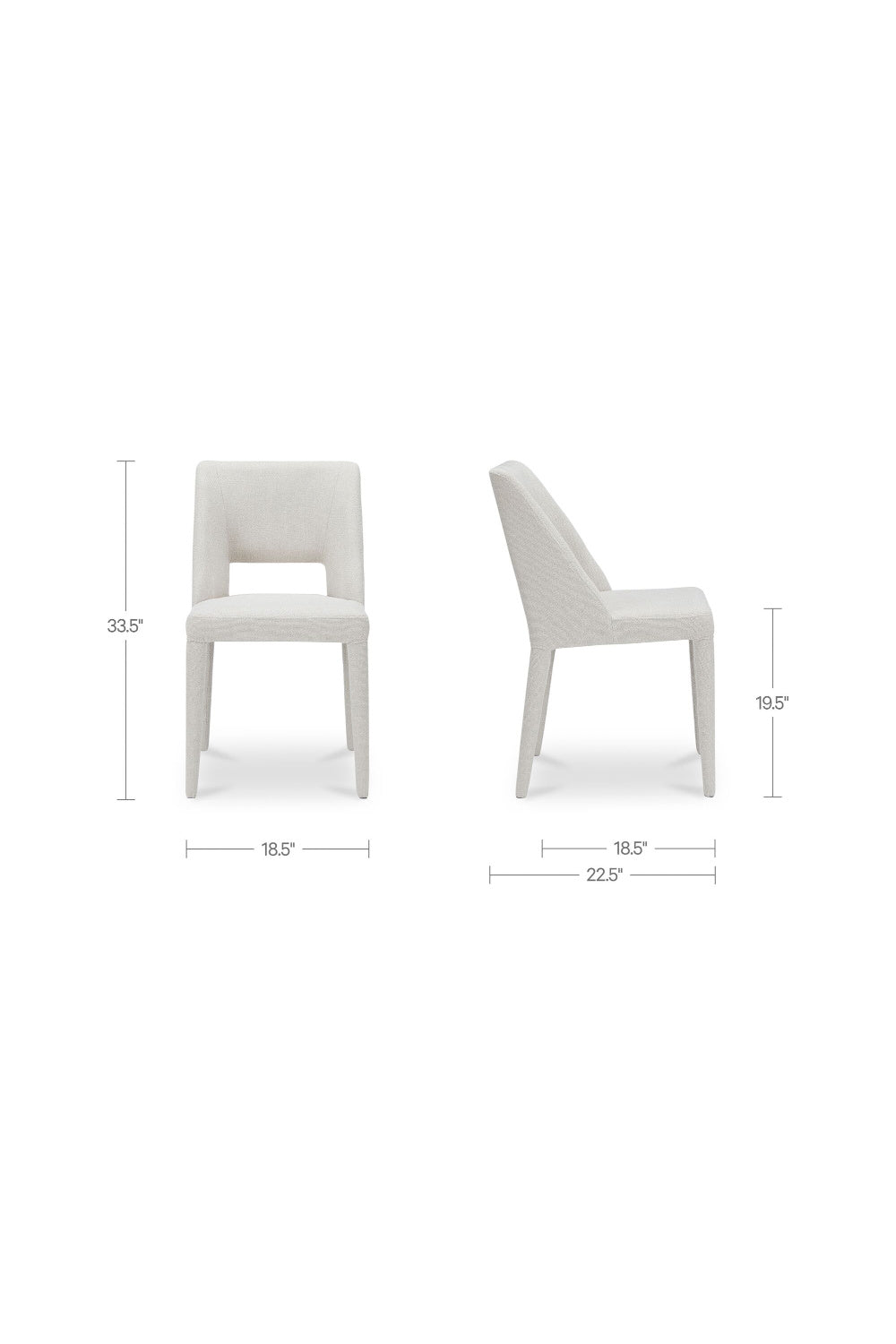 Carved Back Dining Chairs (2) | Novi Living Joyce | Oroa.com