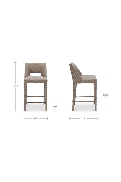 Modern European furniture - Carved Back Counter Stool - www.oroa.com