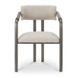 Modern European furniture - Brown Fabric Dining Chair - www.oroa.com