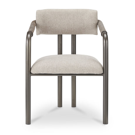 Modern European furniture - Brown Fabric Dining Chair - www.oroa.com