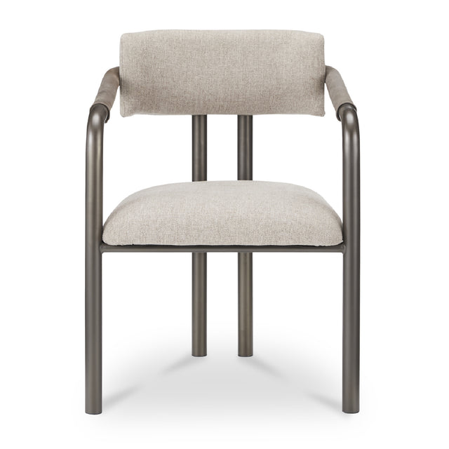 Modern European furniture - Brown Fabric Dining Chair - www.oroa.com