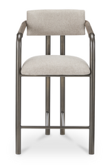 Modern European furniture - Brown Fabric Counter Stool - www.oroa.com