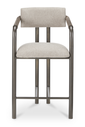 Modern European furniture - Brown Fabric Counter Stool - www.oroa.com