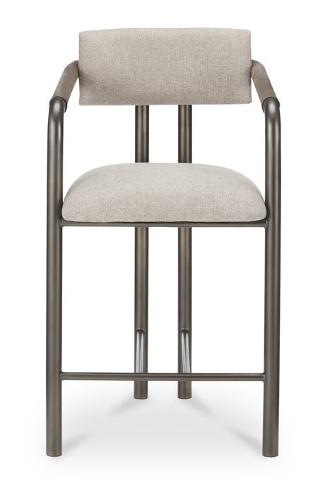 Brown Fabric Counter Stool | Novi Living Cassidy | Oroa.com