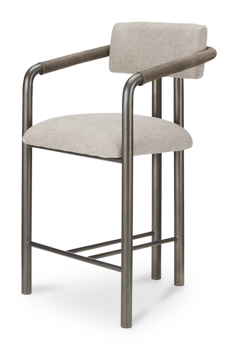 Brown Fabric Counter Stool | Novi Living Cassidy | Oroa.com