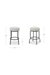 Modern European furniture - Padded Seat Swivel Counter Stool - www.oroa.com