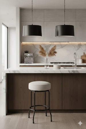 Padded Seat Swivel Counter Stool | Novi Living Kelsey